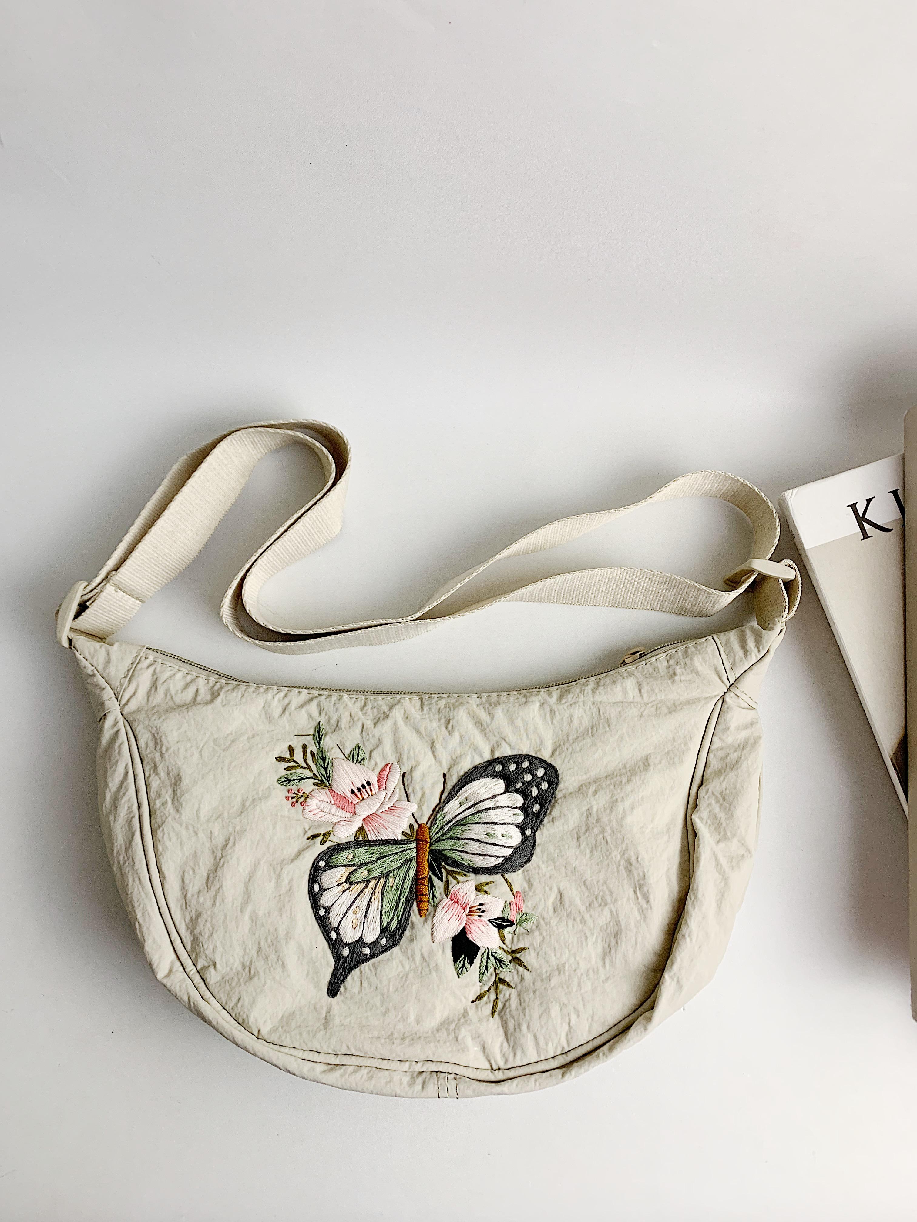 Butterfly Sling Bag Embroidery